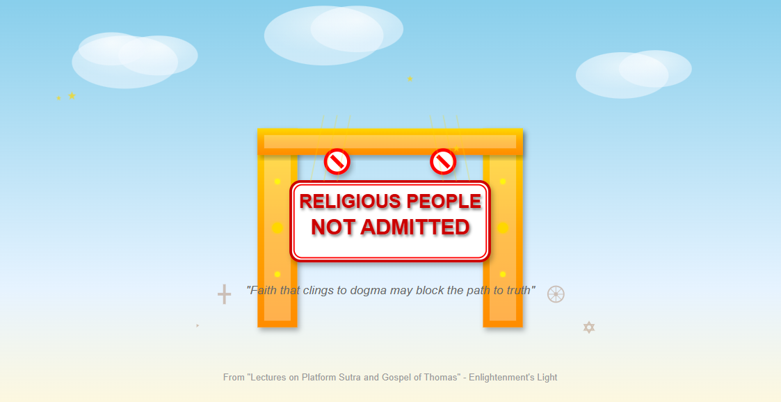 Religious People Not Admitted